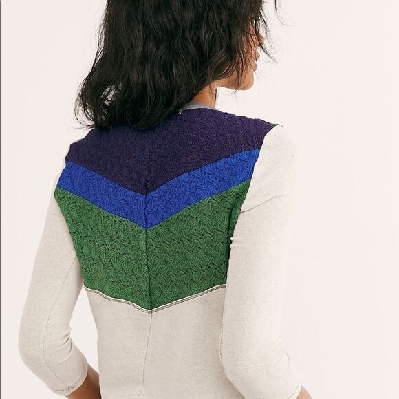 Free People Retro Inspired Crocheted Back Top - Picture 1 of 4